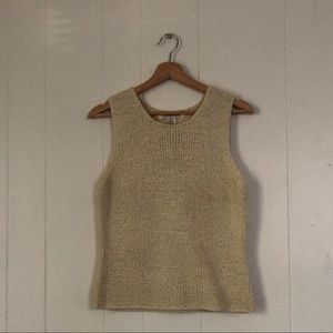 Vintage cream woven tank